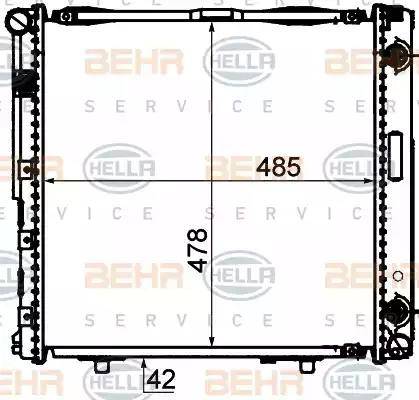 BEHR HELLA Service 8MK 376 712-444 - Radiators, Motora dzesēšanas sistēma autodraugiem.lv