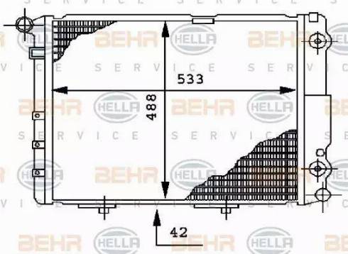 BEHR HELLA Service 8MK 376 712-454 - Radiators, Motora dzesēšanas sistēma autodraugiem.lv