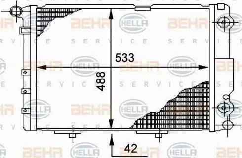 BEHR HELLA Service 8MK 376 712-464 - Radiators, Motora dzesēšanas sistēma autodraugiem.lv