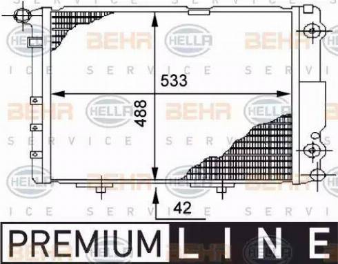 BEHR HELLA Service 8MK 376 712-461 - Radiators, Motora dzesēšanas sistēma autodraugiem.lv