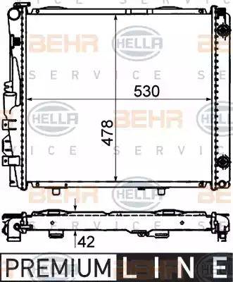 BEHR HELLA Service 8MK 376 712-421 - Radiators, Motora dzesēšanas sistēma autodraugiem.lv