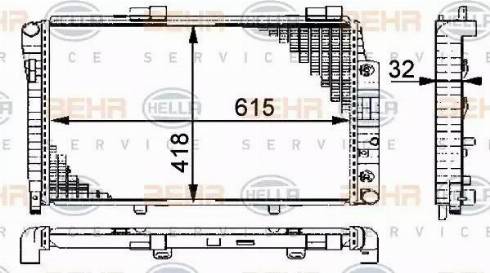 BEHR HELLA Service 8MK 376 712-024 - Radiators, Motora dzesēšanas sistēma autodraugiem.lv