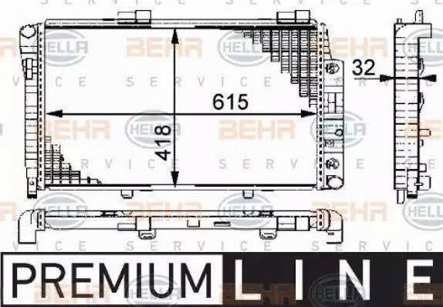 BEHR HELLA Service 8MK 376 712-021 - Radiators, Motora dzesēšanas sistēma autodraugiem.lv