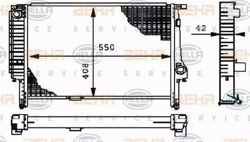 BEHR HELLA Service 8MK 376 712-194 - Radiators, Motora dzesēšanas sistēma autodraugiem.lv