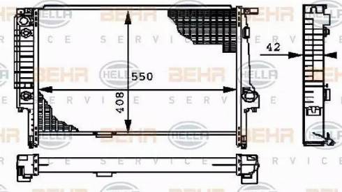 BEHR HELLA Service 8MK 376 712-181 - Radiators, Motora dzesēšanas sistēma autodraugiem.lv