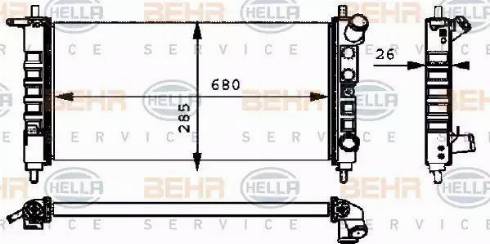 BEHR HELLA Service 8MK 376 712-704 - Radiators, Motora dzesēšanas sistēma autodraugiem.lv