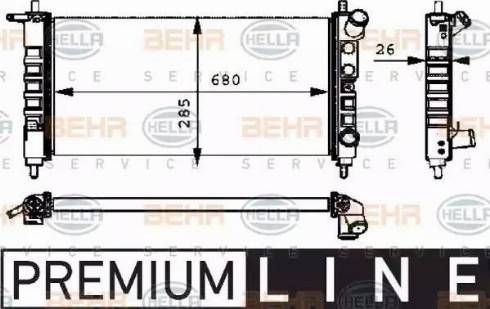 BEHR HELLA Service 8MK 376 712-701 - Radiators, Motora dzesēšanas sistēma autodraugiem.lv