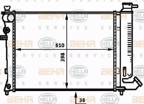 BEHR HELLA Service 8MK 376 717-491 - Radiators, Motora dzesēšanas sistēma autodraugiem.lv