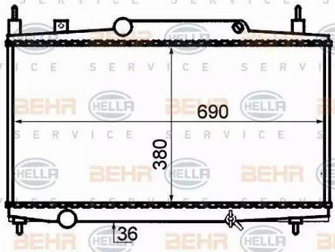 BEHR HELLA Service 8MK 376 717-581 - Radiators, Motora dzesēšanas sistēma autodraugiem.lv