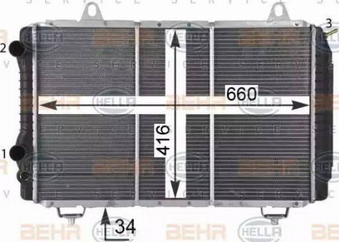 BEHR HELLA Service 8MK 376 717-524 - Radiators, Motora dzesēšanas sistēma autodraugiem.lv