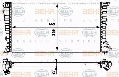 BEHR HELLA Service 8MK 376 717-601 - Radiators, Motora dzesēšanas sistēma autodraugiem.lv