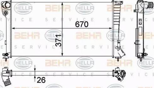 BEHR HELLA Service 8MK 376 717-611 - Radiators, Motora dzesēšanas sistēma autodraugiem.lv