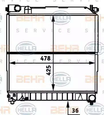 BEHR HELLA Service 8MK 376 717-681 - Radiators, Motora dzesēšanas sistēma autodraugiem.lv