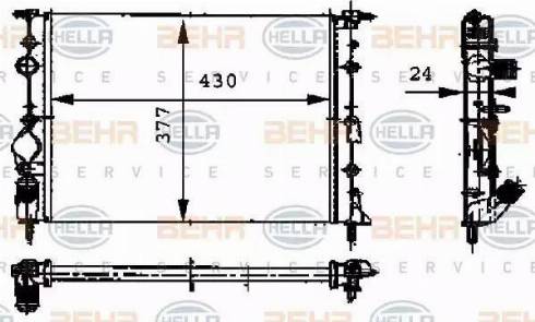 BEHR HELLA Service 8MK 376 717-671 - Radiators, Motora dzesēšanas sistēma autodraugiem.lv