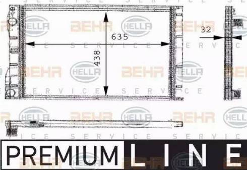 BEHR HELLA Service 8MK 376 717-031 - Radiators, Motora dzesēšanas sistēma autodraugiem.lv