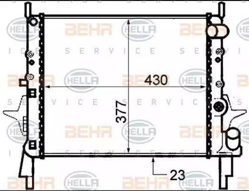 BEHR HELLA Service 8MK 376 717-341 - Radiators, Motora dzesēšanas sistēma autodraugiem.lv