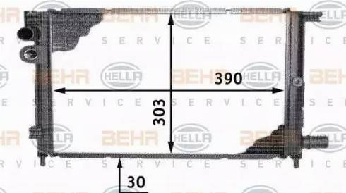 BEHR HELLA Service 8MK 376 717-321 - Radiators, Motora dzesēšanas sistēma autodraugiem.lv