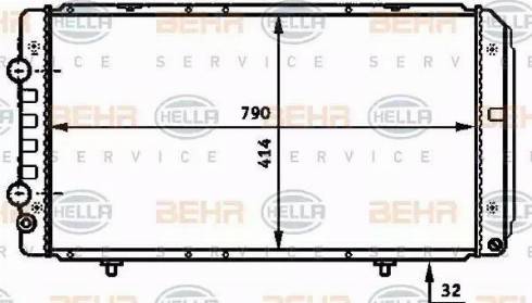 BEHR HELLA Service 8MK 376 717-281 - Radiators, Motora dzesēšanas sistēma autodraugiem.lv