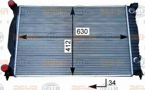 BEHR HELLA Service 8MK 376 717-234 - Radiators, Motora dzesēšanas sistēma autodraugiem.lv