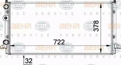 BEHR HELLA Service 8MK 376 717-754 - Radiators, Motora dzesēšanas sistēma autodraugiem.lv