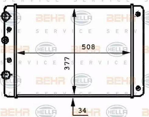 BEHR HELLA Service 8MK 376 717-711 - Radiators, Motora dzesēšanas sistēma autodraugiem.lv