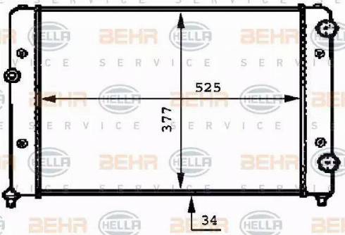 BEHR HELLA Service 8MK 376 717-734 - Radiators, Motora dzesēšanas sistēma autodraugiem.lv