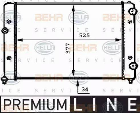 BEHR HELLA Service 8MK 376 717-731 - Radiators, Motora dzesēšanas sistēma autodraugiem.lv