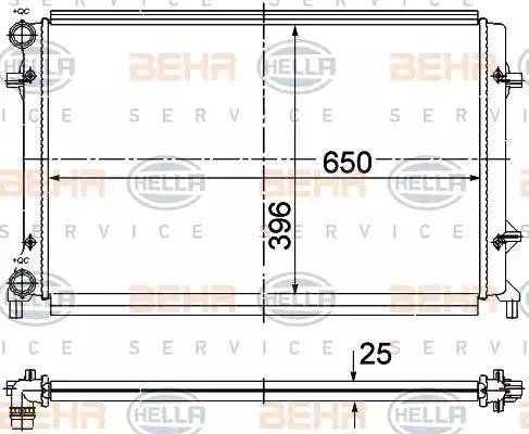 BEHR HELLA Service 8MK 376 781-091 - Radiators, Motora dzesēšanas sistēma autodraugiem.lv