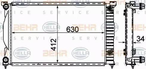 BEHR HELLA Service 8MK 376 781-061 - Radiators, Motora dzesēšanas sistēma autodraugiem.lv