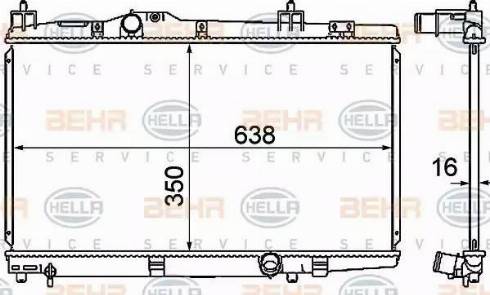 BEHR HELLA Service 8MK 376 781-141 - Radiators, Motora dzesēšanas sistēma autodraugiem.lv