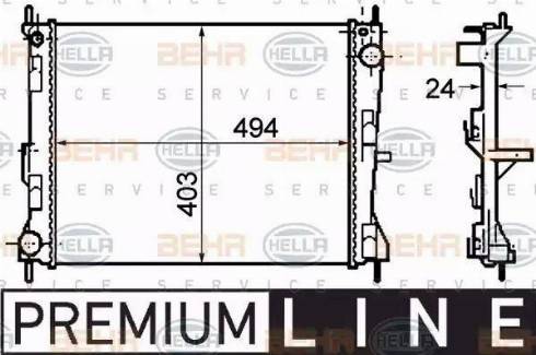 BEHR HELLA Service 8MK 376 781-161 - Radiators, Motora dzesēšanas sistēma autodraugiem.lv