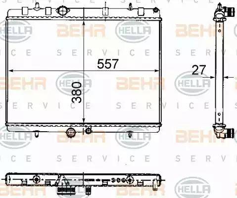 BEHR HELLA Service 8MK 376 781-121 - Radiators, Motora dzesēšanas sistēma autodraugiem.lv