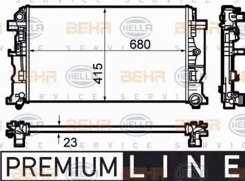 BEHR HELLA Service 8MK 376 782-051 - Radiators, Motora dzesēšanas sistēma autodraugiem.lv