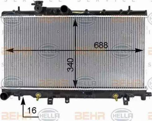 BEHR HELLA Service 8MK 376 787-661 - Radiators, Motora dzesēšanas sistēma autodraugiem.lv