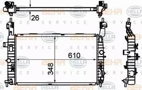 BEHR HELLA Service 8MK 376 735-041 - Radiators, Motora dzesēšanas sistēma autodraugiem.lv