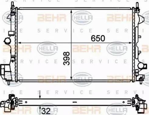 BEHR HELLA Service 8MK 376 735-061 - Radiators, Motora dzesēšanas sistēma autodraugiem.lv