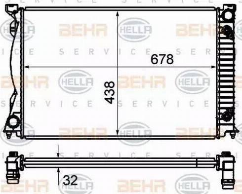 BEHR HELLA Service 8MK 376 735-011 - Radiators, Motora dzesēšanas sistēma autodraugiem.lv