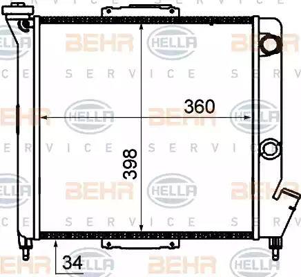 BEHR HELLA Service 8MK 376 735-031 - Radiators, Motora dzesēšanas sistēma autodraugiem.lv