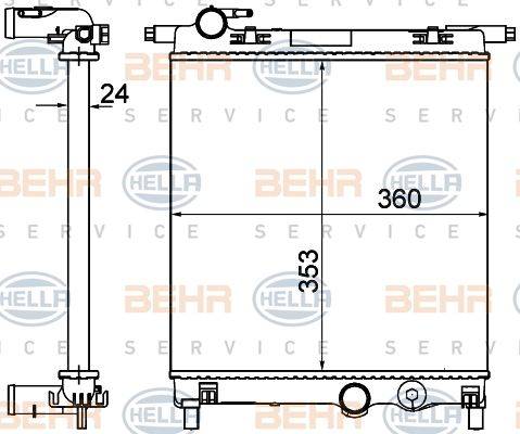 BEHR HELLA Service 8MK 376 735-025 - Radiators, Motora dzesēšanas sistēma autodraugiem.lv