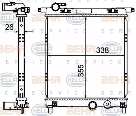 BEHR HELLA Service 8MK 376 735-021 - Radiators, Motora dzesēšanas sistēma autodraugiem.lv