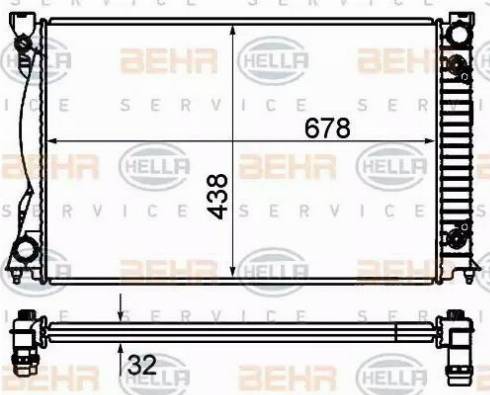 BEHR HELLA Service 8MK 376 735-151 - Radiators, Motora dzesēšanas sistēma autodraugiem.lv