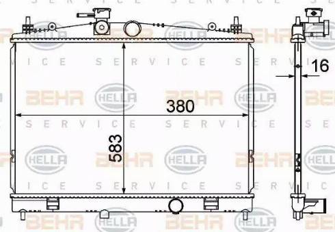 BEHR HELLA Service 8MK 376 735-381 - Radiators, Motora dzesēšanas sistēma autodraugiem.lv