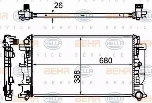 BEHR HELLA Service 8MK 376 735-331 - Radiators, Motora dzesēšanas sistēma autodraugiem.lv