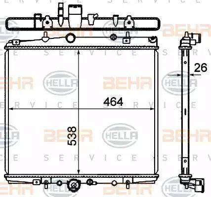 BEHR HELLA Service 8MK 376 735-321 - Radiators, Motora dzesēšanas sistēma autodraugiem.lv