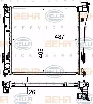 BEHR HELLA Service 8MK 376 735-271 - Radiators, Motora dzesēšanas sistēma autodraugiem.lv