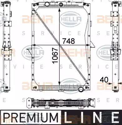 BEHR HELLA Service 8MK 376 733-711 - Radiators, Motora dzesēšanas sistēma autodraugiem.lv