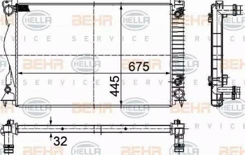 BEHR HELLA Service 8MK 376 732-501 - Radiators, Motora dzesēšanas sistēma autodraugiem.lv