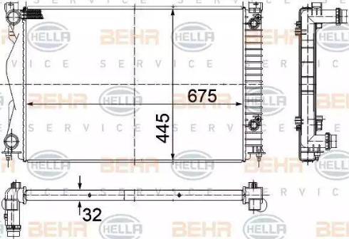 BEHR HELLA Service 8MK 376 732-511 - Radiators, Motora dzesēšanas sistēma autodraugiem.lv