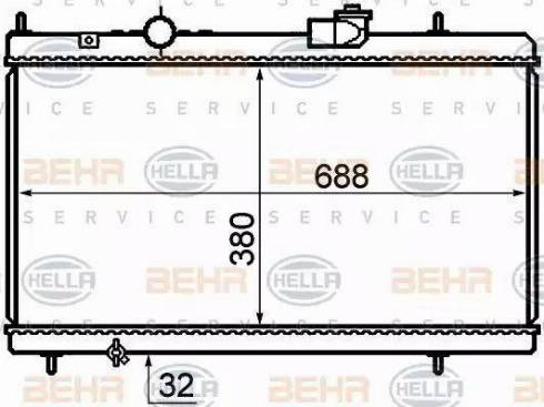 BEHR HELLA Service 8MK 376 732-741 - Radiators, Motora dzesēšanas sistēma autodraugiem.lv