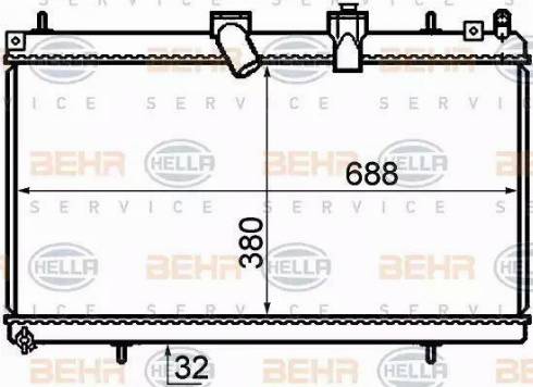 BEHR HELLA Service 8MK 376 732-761 - Radiators, Motora dzesēšanas sistēma autodraugiem.lv